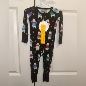 Little Sleepies Polar Bear Pals Convertible Feet and Hands Zippy Pajama 6-12